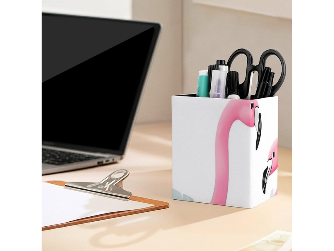 Porta-lápis De Couro Para Mesa - Para Material Escolar E Escritório