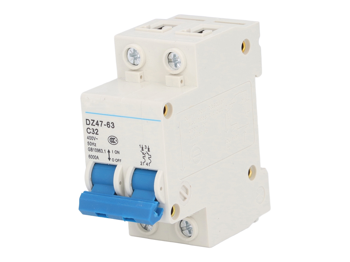Laxiscreed Disjuntor Termoeléctrico 2p Com Função De Isolamento Rc Residual