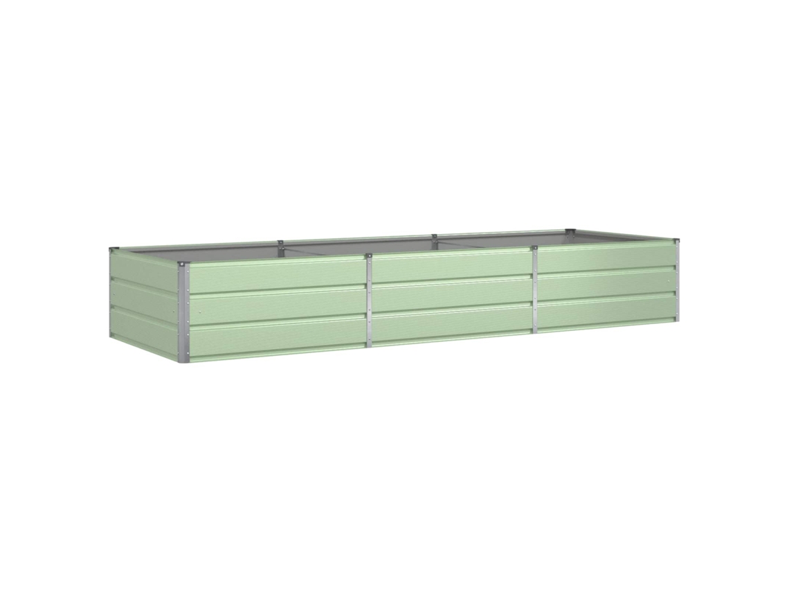 Conjunto 1 Vaso De Jardim Vidaxl Verde Aço (290 X 100 X 45 Cm)