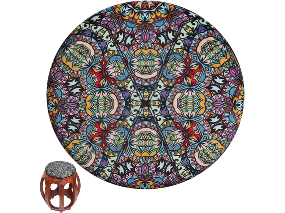Almofadas Redondas De Espuma Viscoelástica Antiderrapantes 28cm Para Banquetas Bar Com Capa Zíper, Almofadas Macias Para