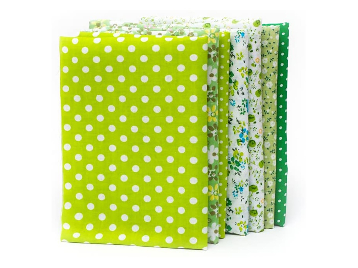 Tecidos De Algodão Para Patchwork (7 Cortes Fat Quarter - Cores Sortidas)