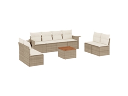 Garden Sofa Set, Garden Sofa Sets Vidaxl Bege Rattan / Vime (n/a)