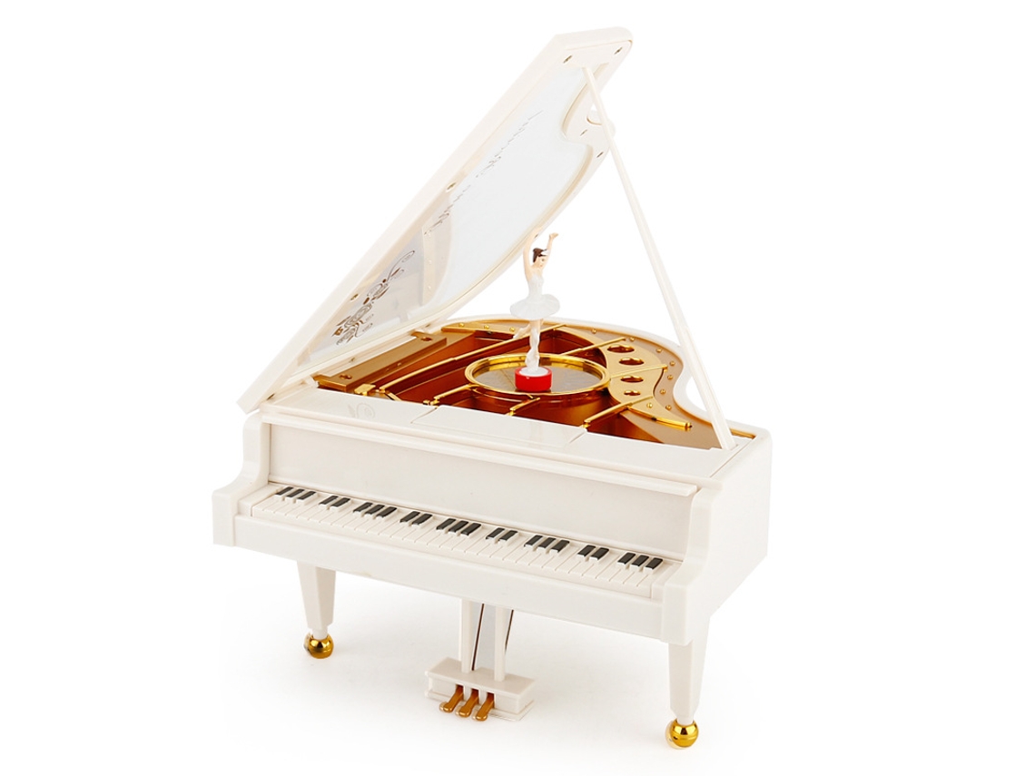 Caixa de Música Mecânica em Formato Piano, Clássica, Castelo no Céu, Apresentação de Balé, Brinquedo Corda AQUAFORGE