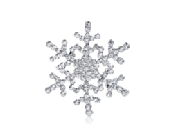 Broche De Mulher Em Liga Com Strass E Floco De Neve Moda Acessório
