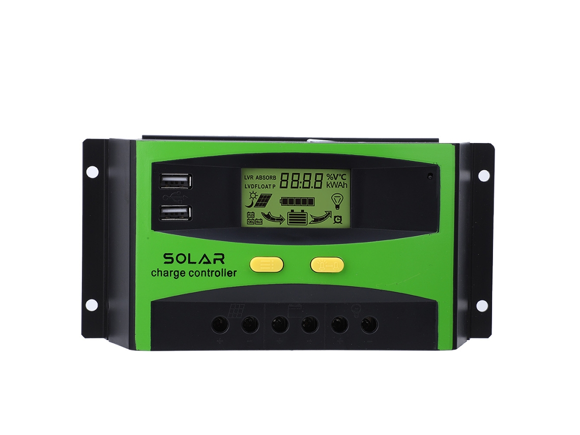 Regulador de Carga Solar 30A 48V PWM IP32 com Tela LCD S/MARCA