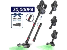 Aspirador Vertical Sem Fio 6 Em 1, 30000PA/40min Autonomia, Filtração Eficaz, LED Verde, depósito 1.5L