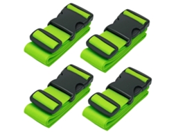 Cintas De Amarrar Para Malas, Pacote Com 4 Unidades, Verde