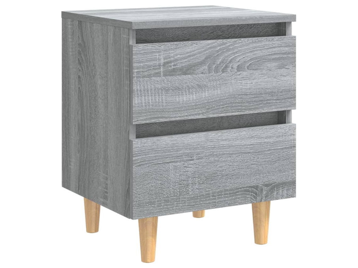 Bed Cabinet, Bed Cabinets Vidaxl Cinzeto Madeira Processada (n/a)