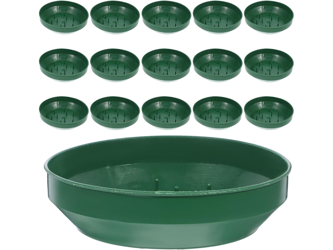 Conjunto 25 Tigelas Redondas Plástico Arranjos Bandejas Resistente Decoração Casamentos Centros Base Mesa GOKOCO