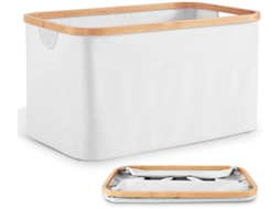 Vassoura Multifuncional - 1 Unidade - Bambu E Oxford - 54 X 33 X 29 Cm