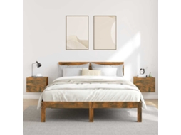 Vidaxl Mesa Cabeceira 2pcs 40x30x30cm Derivado Madeira Carvalho Fumado
