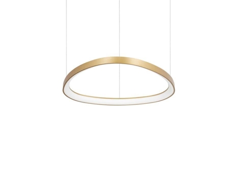 Plafon Suspenso Led Integrado Dali 61cm Latão 6600lm 3000k Ideal Lux Gemini