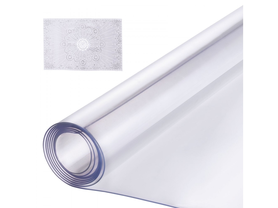 Protetor de Mesa Pvc Transparente 42x96 Pol. 1,5 Mm Retangular TEKMAQUINAS