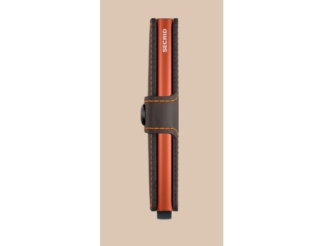 Porta-cartões Unissexo Secrid Mm Miniwallet Truffle Pele Laranja