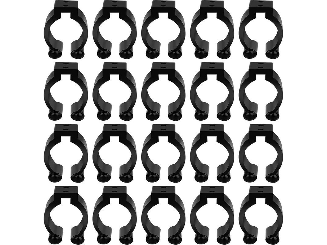 20 Peças Suporte De Canas De Pesca Mural, Clips De Armazenamento, Rack Organizador (24mm)
