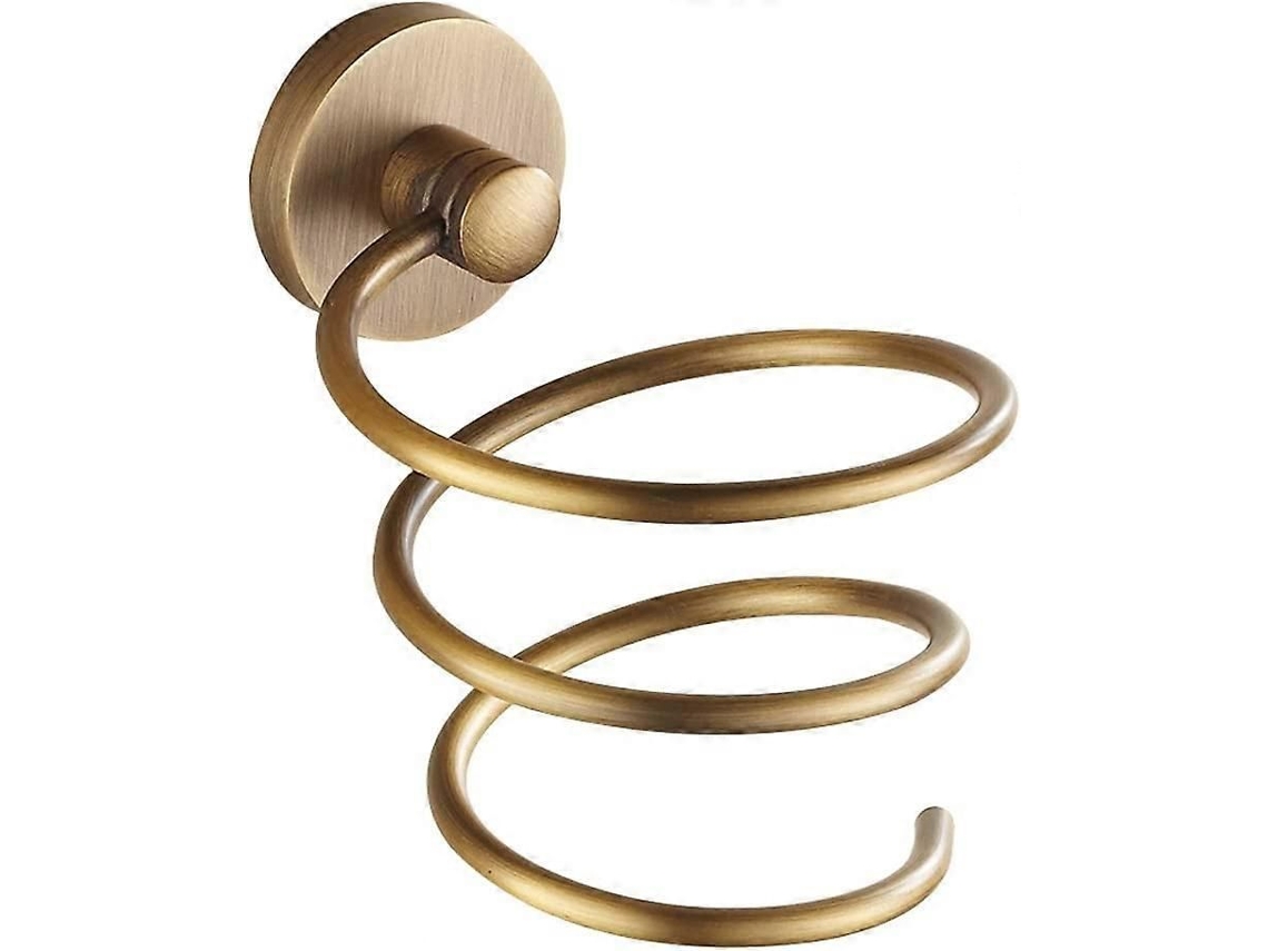 Antigo Suporte de Secador Cabelo Cobre Clássico Escovado Latão Bem Design GOKOCO