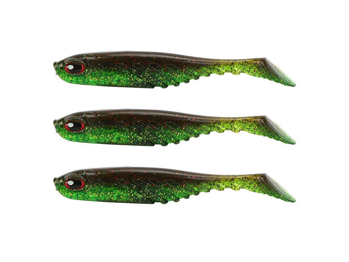 Soft Lure (bionic Fish Lure, Two-tone Design) 3-pack T-tail Soft Baits 105mm 9.2g