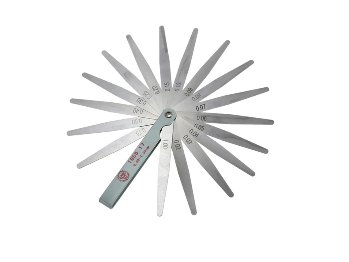Medidor de Espessura, Medidor de Espaçamento, Aço, 100, 17 Peças, Ferramenta SFUSHOS