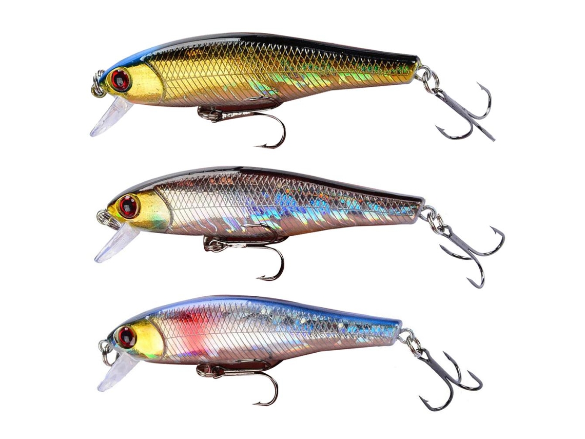 Isca de Pesca 3d Sinking Wobbler 8.5cm 9.2g