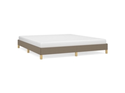 Bed Frame, Bed Frames Vidaxl Cinzento-acastanhado Tecido (180 X 200 Cm)