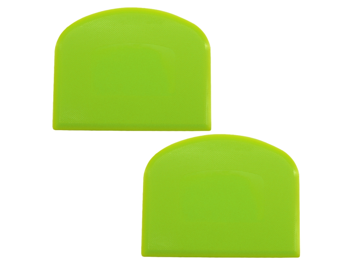 Ferramenta 2 Peças de Raspador Massa Escada Meia Redonda Cozimento Verde Plástico para Tigela Ras UISAVE