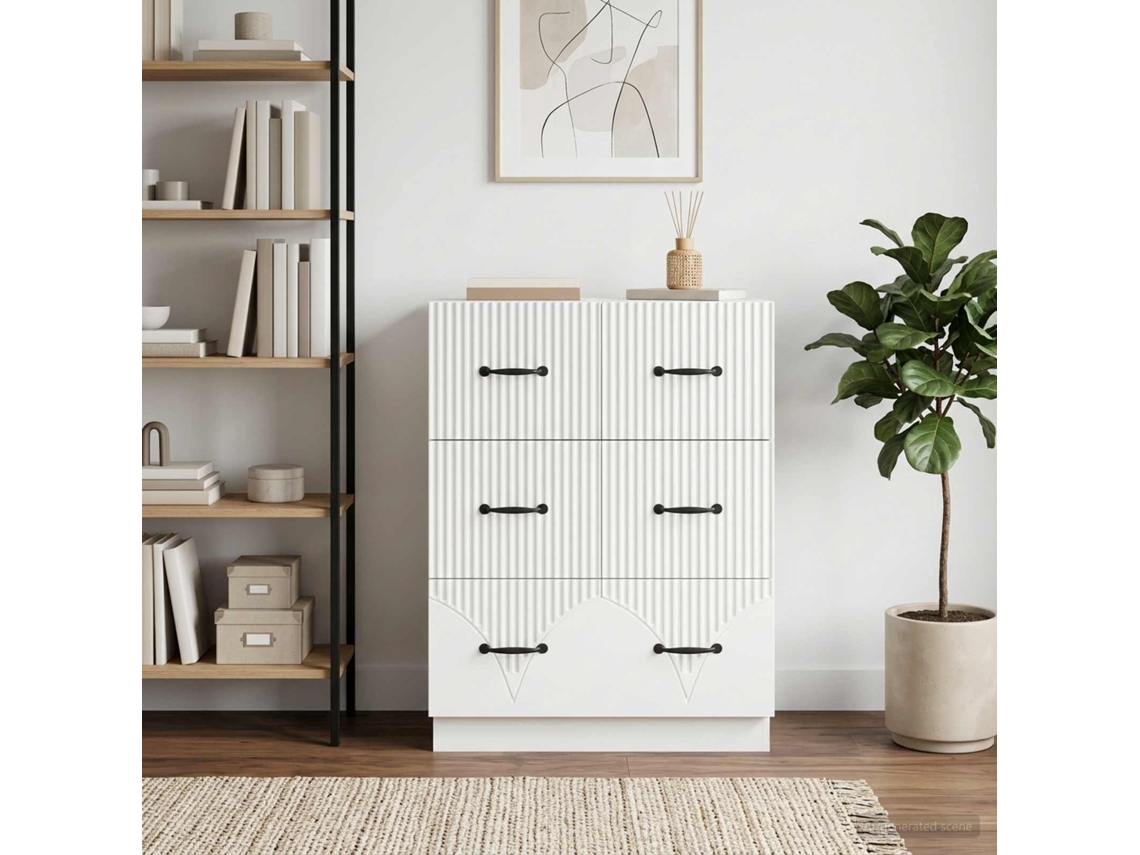 Vidaxl Gabinete De Gavetas Branco 66 X 34,5 X 87 Cm