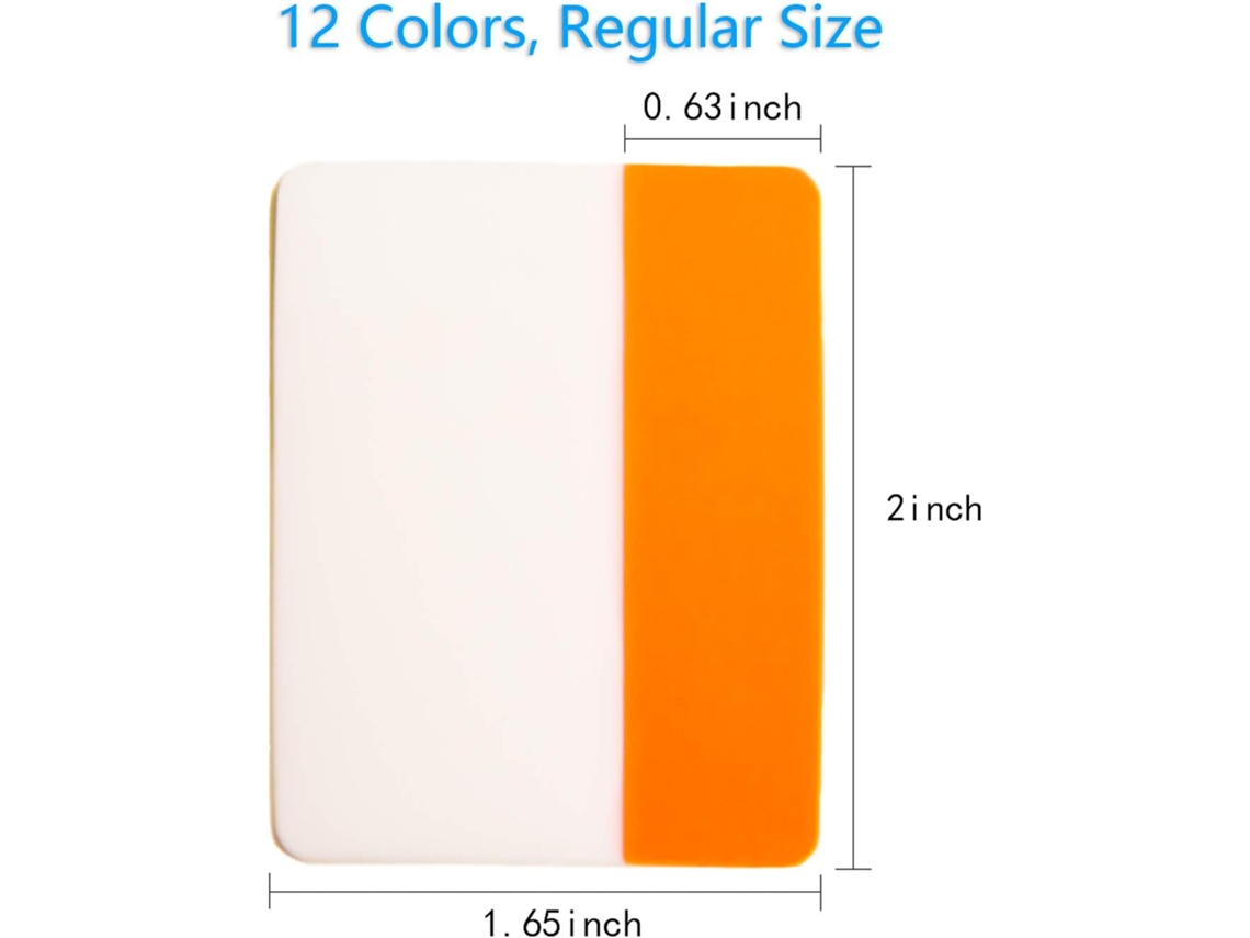 Bloco de Notas, 480 Marcadores Adesivos de 5 Cm , 24 Conjuntos em 12 Cores BRILVIBERA (2 Polegadas)