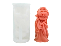 Molde De Silicone Para Velas Em Formato De Boneca (3683d), Ideal Para Sabonetes Artesanais, Gesso, Decoração De Mesa, Resina E Gesso.