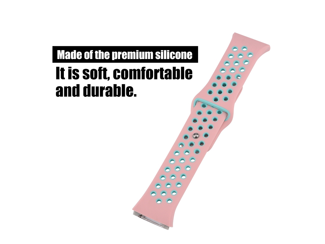 Cinto de Relógio Bicolor de Silicone EOOCOO (cinto de Substituição Compatível com Fitbit Ionic)