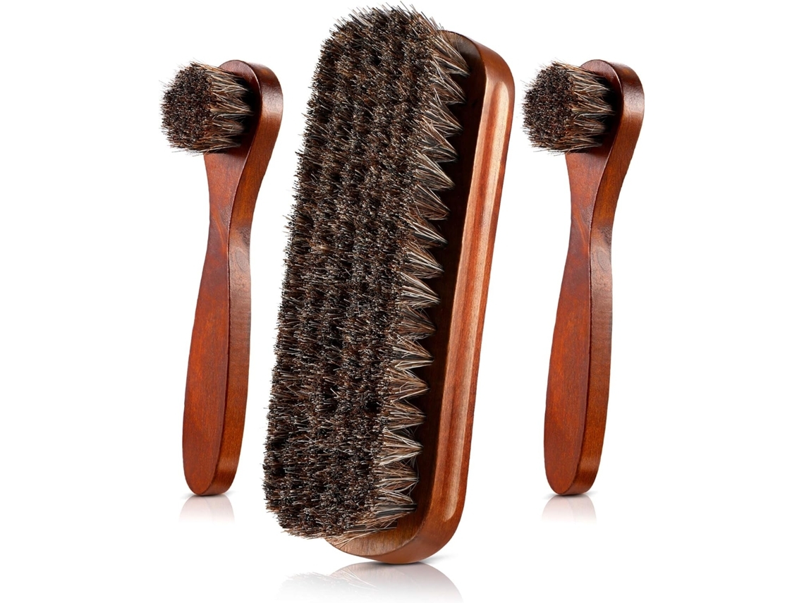 Escova De Rosto De 17cm Em Conjunto De 3 Peças Escova Para Sapatos Cuidados Com Os Pés*