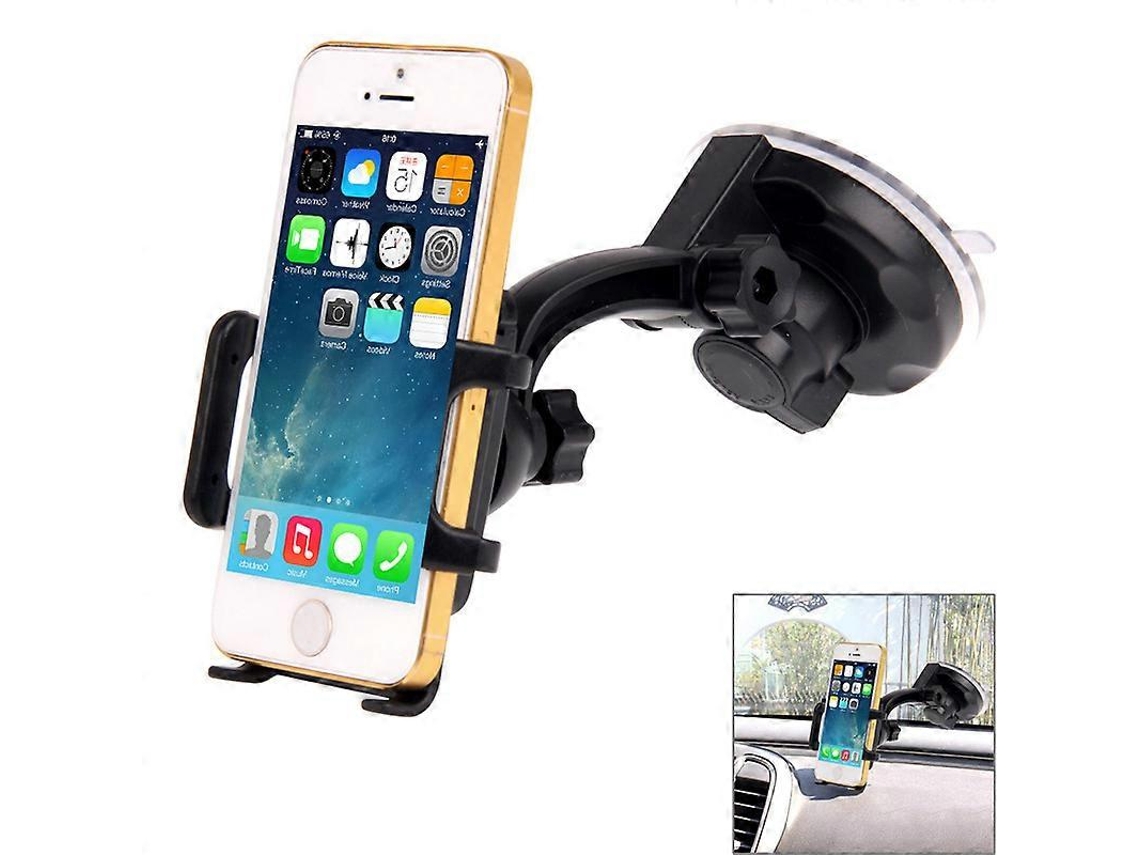 Suporte Universal Para Carro Com Ventosa E Rotação De 360 Graus