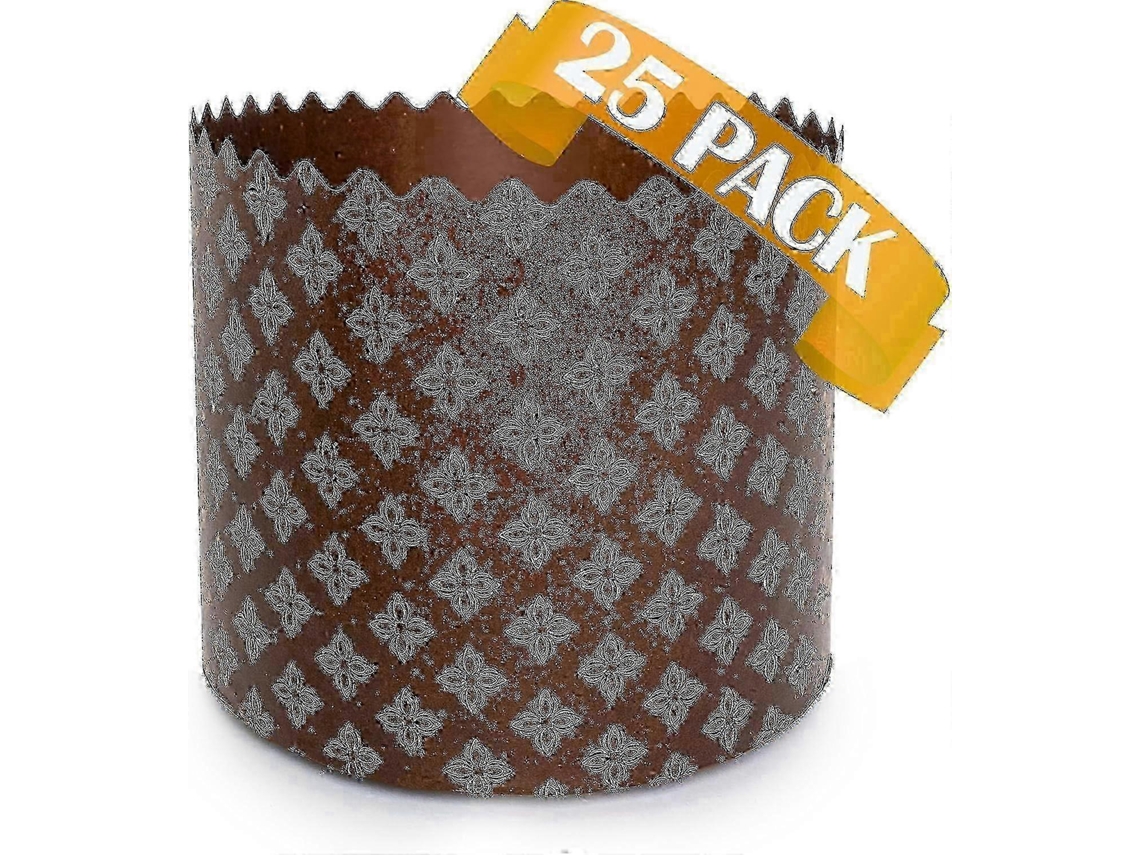 Conjunto De 25 Formas Para Panetone Marrom 2025