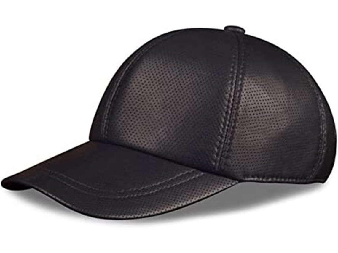 Casquette de Baseball en Cuir Véritable Homens SFUSHOS