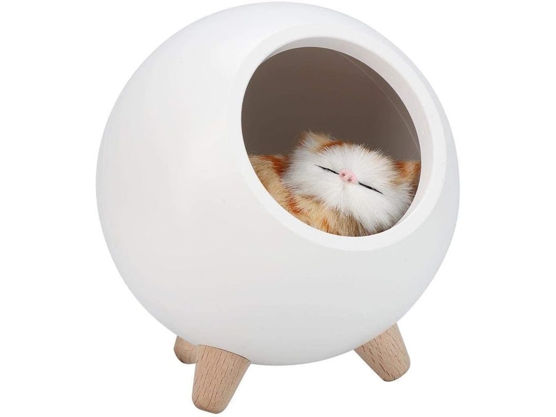 Lâmpada De Mesa Casa De Mascota Gato, Luz Noturna Gata Com Carga Usb Led Regulável Para Quarto