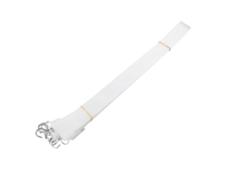 Conjunto de 20 tiras de plástico branco com ganchos em S, para pendurar objetos decorativos, com compressão ajustável.