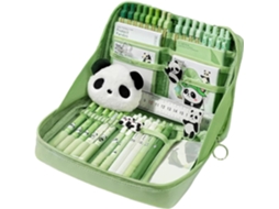 Kit De Material Escolar, Papelaria Estética, Design De Panda, Blocos De Notas Adesivas, Canetas