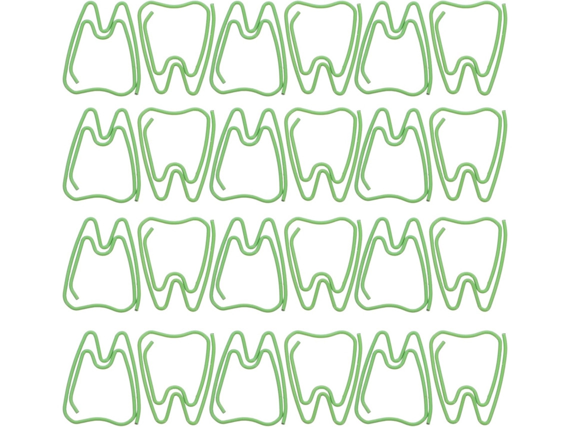 Conjunto de 100 Clipes em Formato Dente para Arquivamento Escritórios, Cadernos, Pastas Escolares, Classificação E
