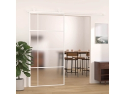 Vidaxl Porta Deslizante Vidro Esg Fosco E Alumínio 102,5x205 Cm Branco