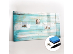 Quadro Magnético Decorativo Tábuas Azuis Para A Cozinha Espelharte (120x60 Cm)