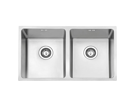 Lava Loiça Jassferry 2 Cubas, Aço Inoxidável Com Lavatório De Encastrar 750 X 440 Mm