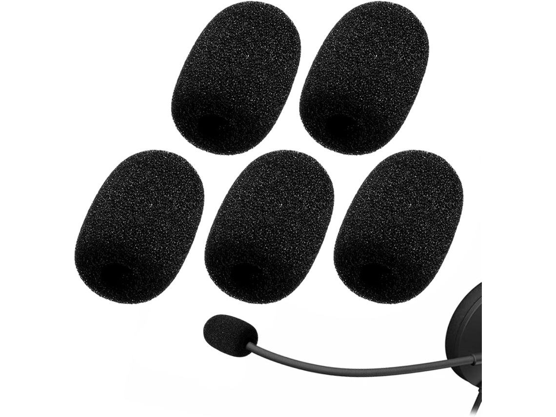 Capas de Espuma Antivento para Microfone e Headset, Filtro Pop de Substituição, Kit de 5 Peças AQUAFORGE