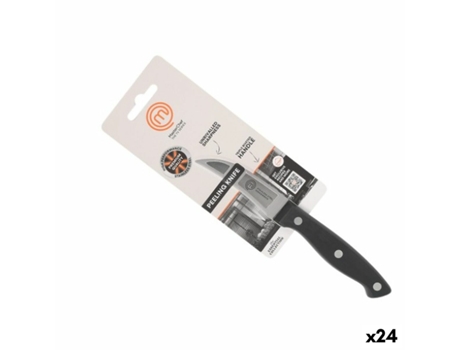 Faca para Descascar Masterchef Aço Inoxidável Preto Prata 7 cm (24 Unidades)
