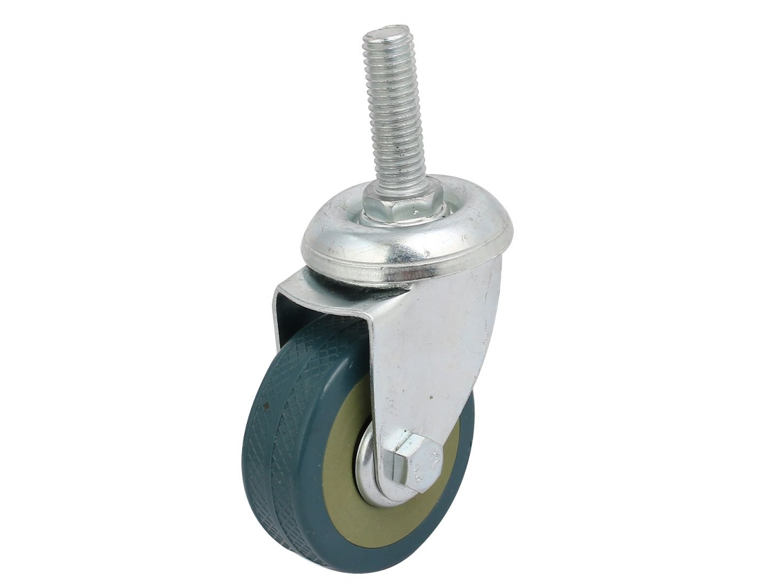 Aexit Haste Roscada M10x30mm, Rodízio, Cinza, 360 Graus