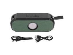 Caixa De Som Bluetooth Com Subwoofer Potente E Luzes Coloridas