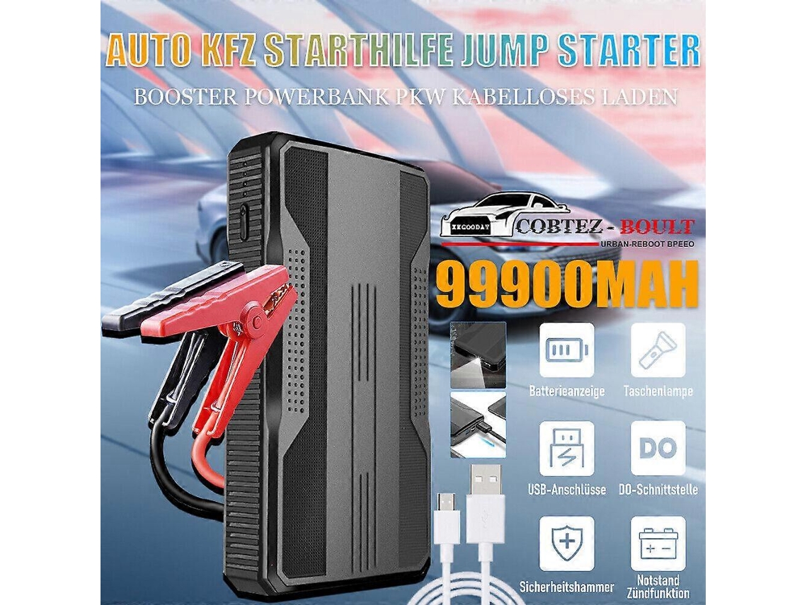 Carregador De Bateria De Emergência Para Carro, 99800mah Olysi Shop
