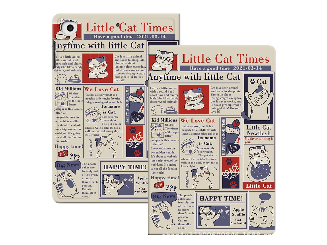 Capa Para Ipad Mini 6/7-8,3 Polegadas, Capa Protetora Flexível De Tpu Com Estampa De Gato Siurn