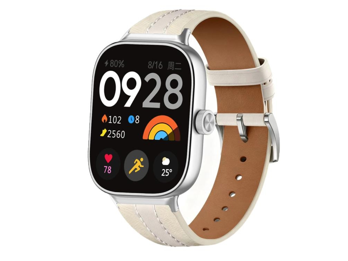 Bracelete para Redmi Watch 6 / 5 / 4 Couro Genuíno Blocos de Cores Starlight XIAOMOYU
