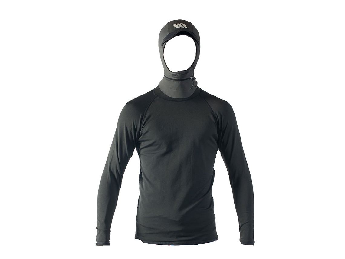 Camiseta de Manga Comprida com Capuz Poly Pro Preto Xlwest