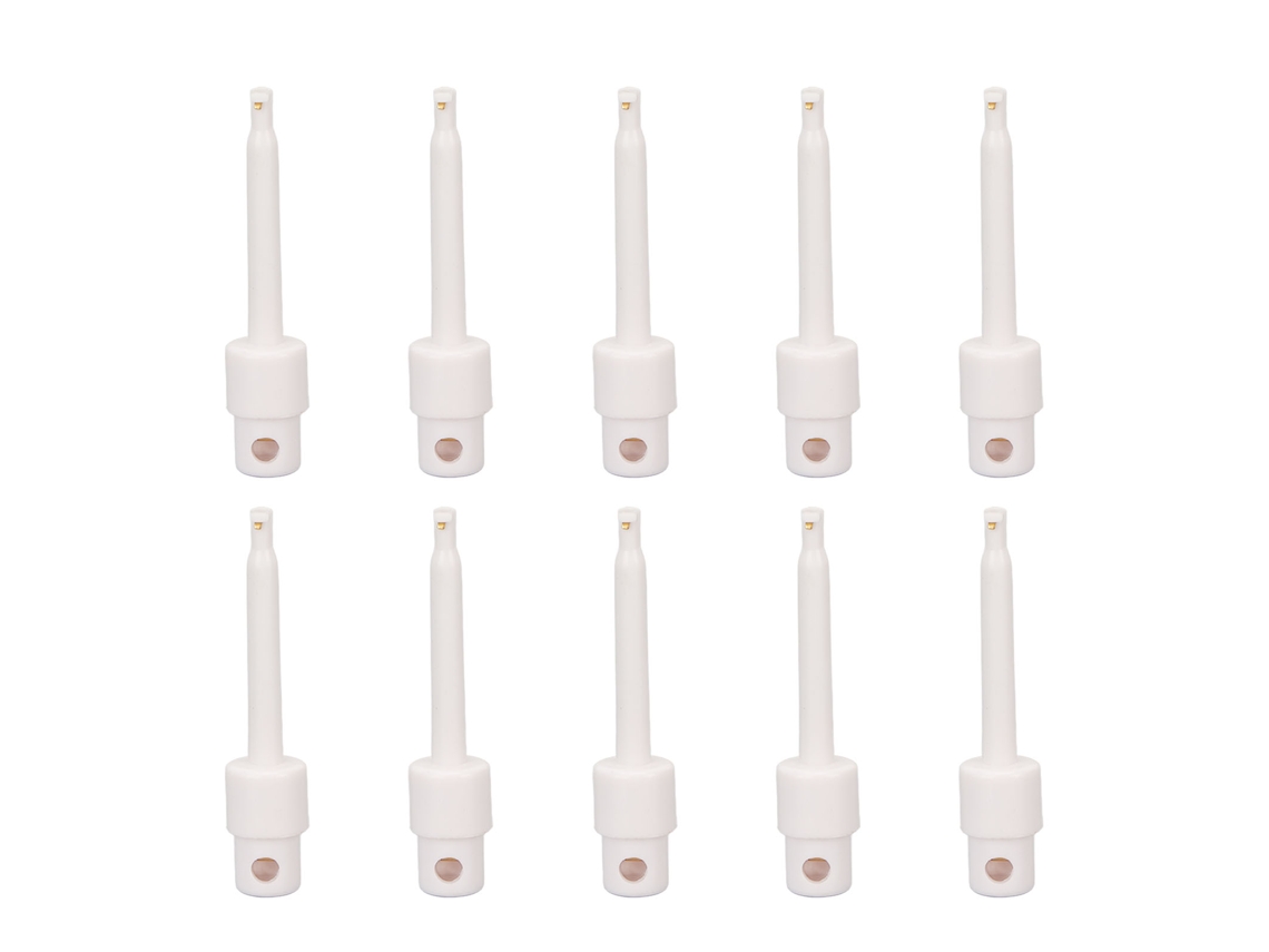 Kit de 10 agulhas de crochê para tranças e extensões de cabelo, modelo 2026, em material ABS durável.
