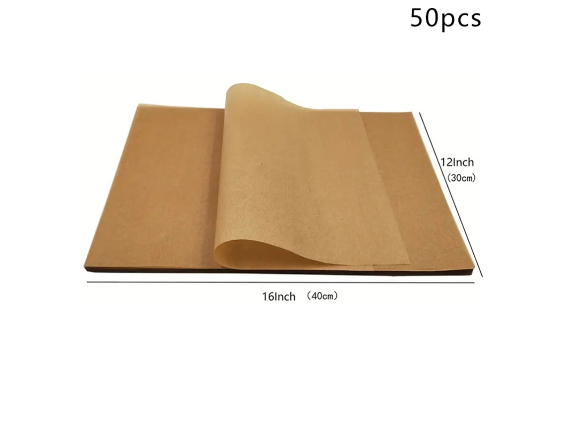 50/100 Unidades De Papel Manteiga Antiaderente Pré-assado
